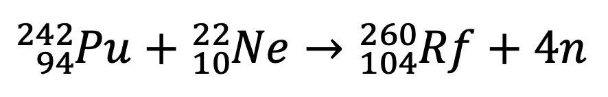 rutherfordium atomic number 242